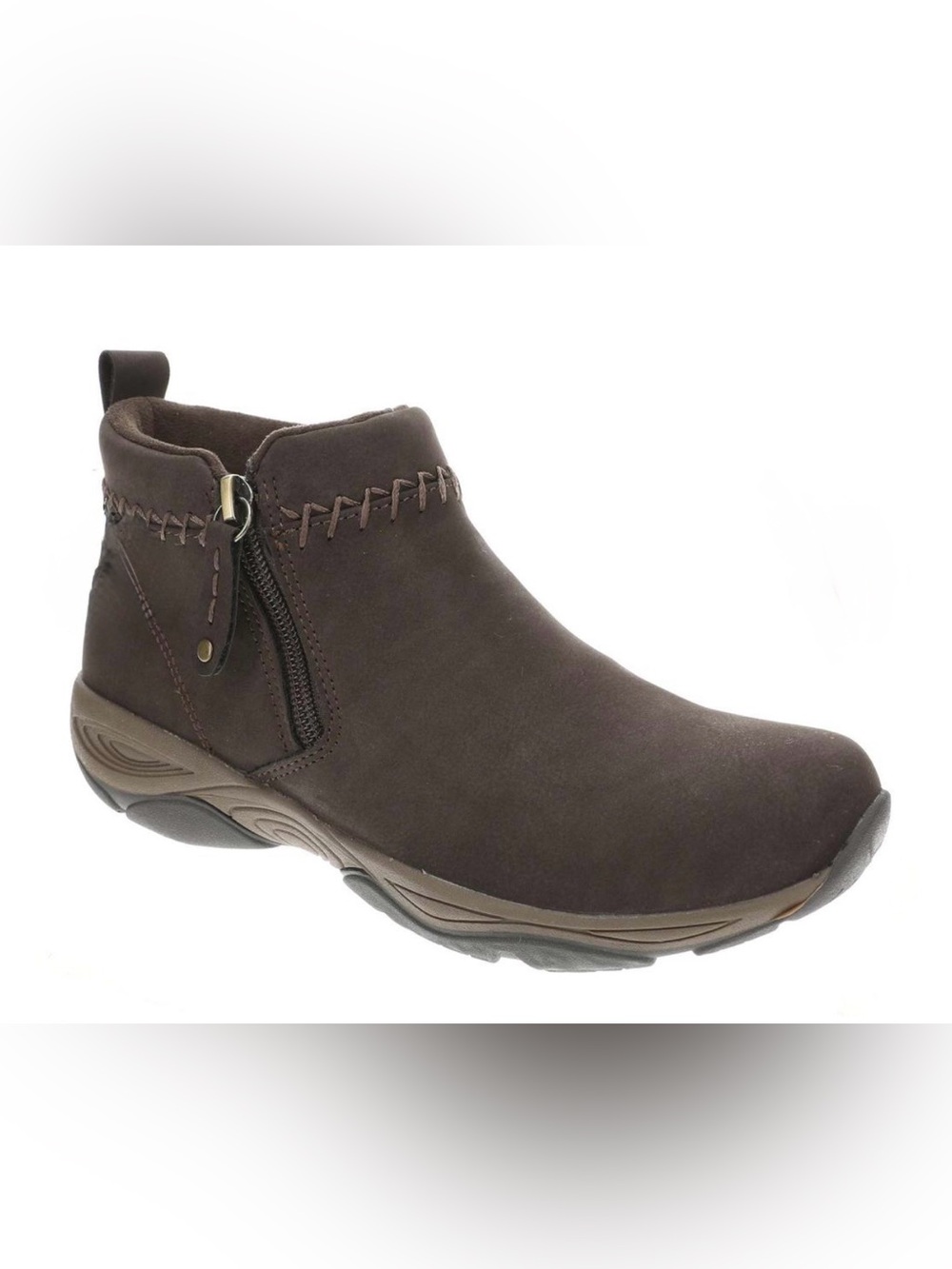 Easy Spirit Women's Dark Brown Side-Zip Ankle Boot Size 7.5